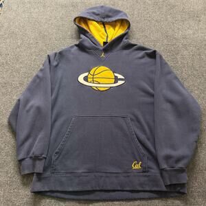 California Golden Bears Hoodie Sweatshirt Mens XL Blue NCAA Basketball Jordan
